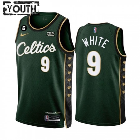 Camiseta Niños NBA Boston Celtics Derrick White 9 2022-23 Nike City Edition Verde Swingman
